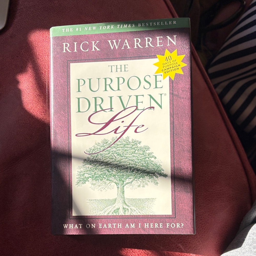 Rick Warren "The Purpose Driven Life" Paperback - Green & Burgundy
